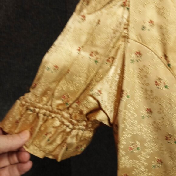 1950s Gold Floral Damask Dirndl Dress from Munich - Picture 6 of 13